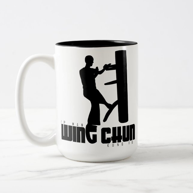 Caneca De Café Em Dois Tons Grande Mestre - Ip Man "Wing Chun" Wooden Dummy (Esquerda)