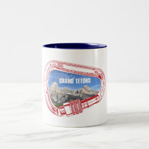 Caneca De Café Em Dois Tons Grande Tetons Subindo Carabineiro