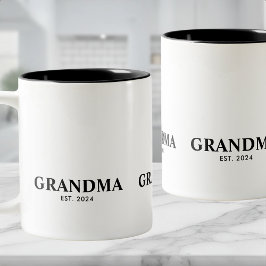 Caneca De Café Em Dois Tons Grandma Established New Grandma Gift