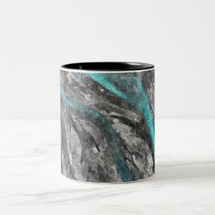 Caneca De Café Em Dois Tons Granite e Turquoise Mug