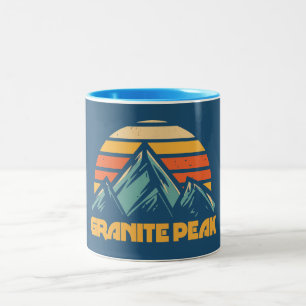 Caneca De Café Em Dois Tons Granite Peak Montana Retro Turquesa