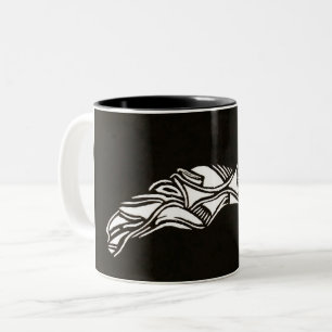 Caneca De Café Em Dois Tons Graphic Line Art Mug