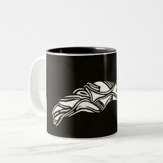 Caneca De Café Em Dois Tons Graphic Line Art Mug
