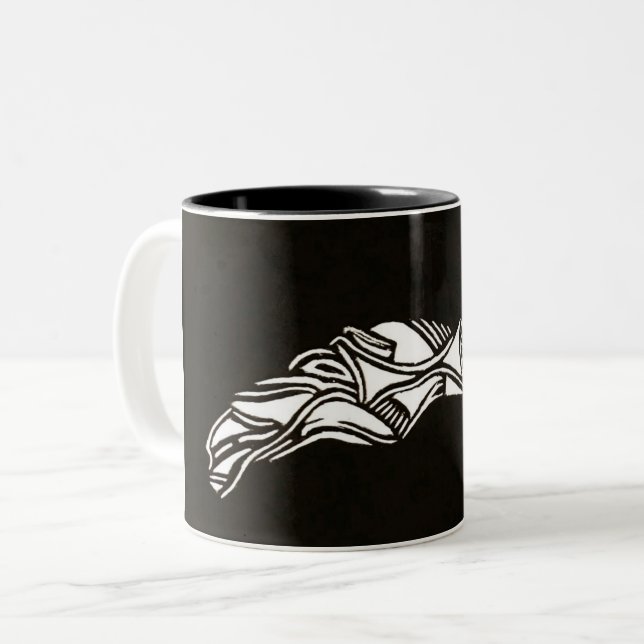 Caneca De Café Em Dois Tons Graphic Line Art Mug (Frente Esquerda)