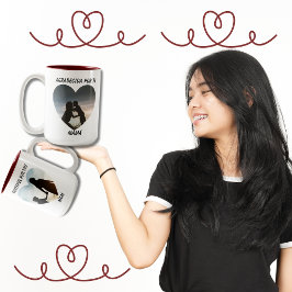 Caneca De Café Em Dois Tons Grateful Agradecida Bilingual Dia de as mães Heart