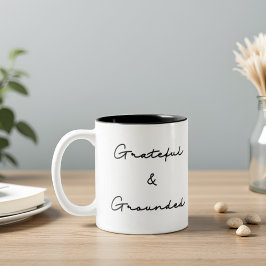 Caneca De Café Em Dois Tons Grateful & Grouned