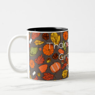 Caneca De Café Em Dois Tons Gratidão Mug, Grata e Abençoada