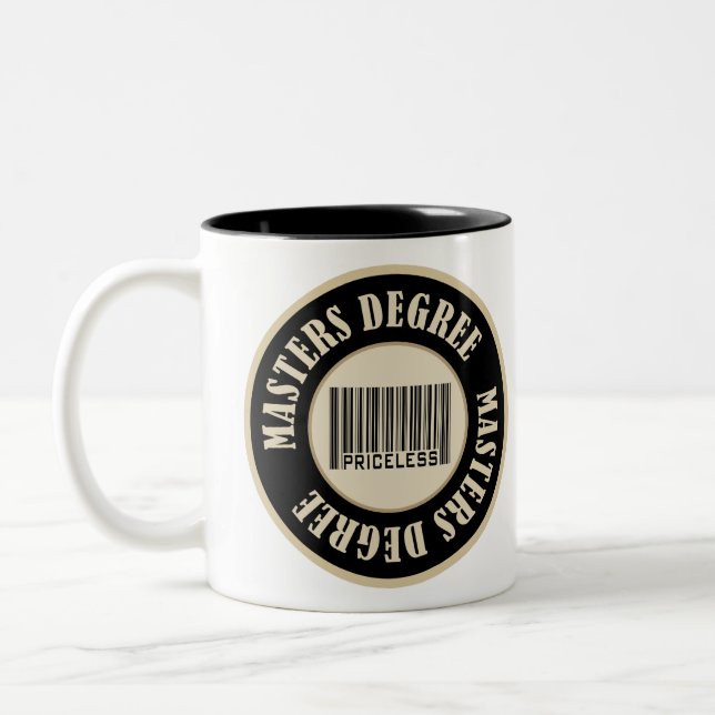 Caneca De Café Em Dois Tons Grau de mestrado impagável (Esquerda)