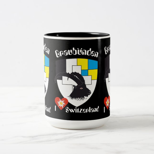 Caneca De Café Em Dois Tons Graubünden Grischun Grigioni taça (Centro)