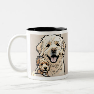 Caneca De Café Em Dois Tons "Gravatas da Família Furry"