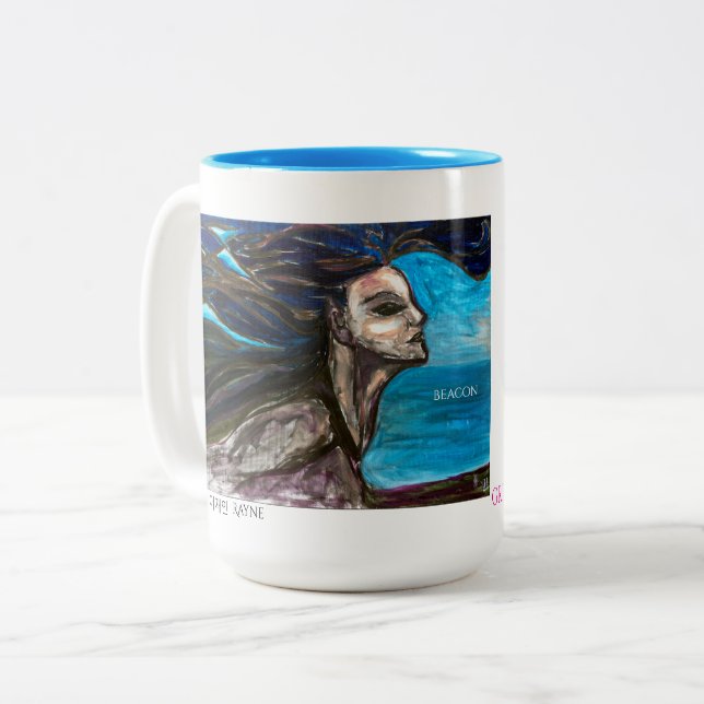 Caneca De Café Em Dois Tons GREAT MOTHER MARCH Mermaid Mug (Frente Esquerda)
