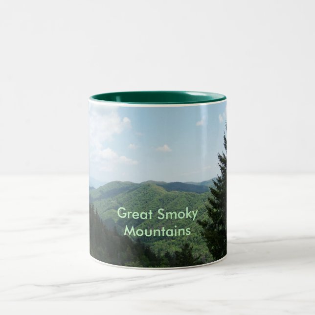 Caneca De Café Em Dois Tons Great Smoky Mountains (Centro)