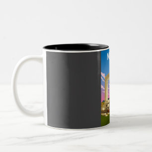 Caneca De Café Em Dois Tons Grécia de do dia anterior Poster de viagens de ru