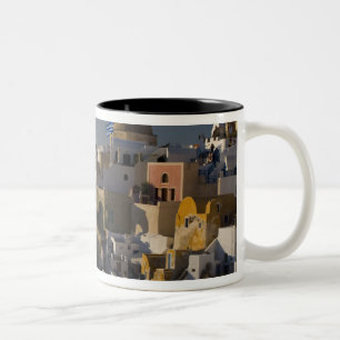 Caneca De Café Em Dois Tons Grécia e Ilha Grega de Santorini cidade de Oia
