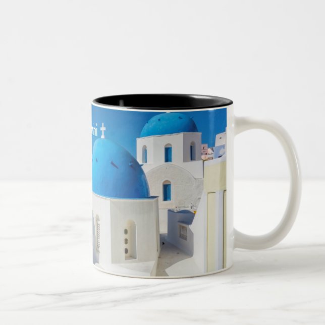 Caneca De Café Em Dois Tons Grécia Santorini Mug Café (Direita)