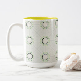 Caneca De Café Em Dois Tons Green Serene Bloom