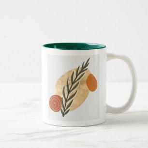 Caneca De Café Em Dois Tons Green Stalk Boho