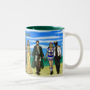 Caneca De Café Em Dois Tons Greg de gregscomic.com das caraíbas