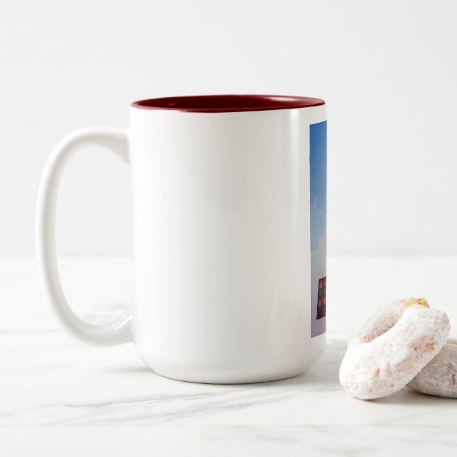 Caneca De Café Em Dois Tons GREGO CAPÍTULO TRADICIONAL CHAPEL Mug (Com Donut)