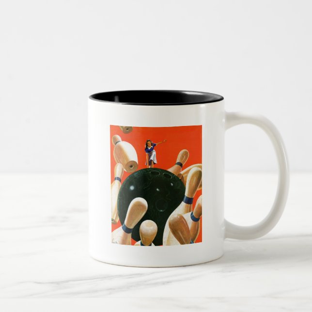Caneca De Café Em Dois Tons Greve de boliches (Direita)