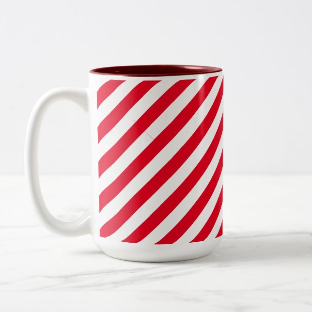 Caneca De Café Em Dois Tons Greve de Natal de Red Candy (Esquerda)