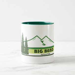 Caneca De Café Em Dois Tons Greve Verde do Parque Nacional Big Bend