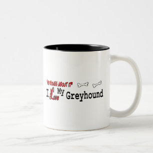 Caneca De Café Em Dois Tons Greyhound (I Love)