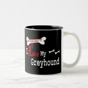 Caneca De Café Em Dois Tons Greyhound (I Love)