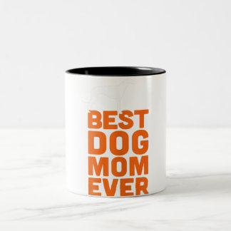 Caneca De Café Em Dois Tons Greyhound Whippet Dog Lover - Melhor Cachorro Mãe