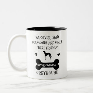 Caneca De Café Em Dois Tons Greyhounds é o melhor amigo de uma garota