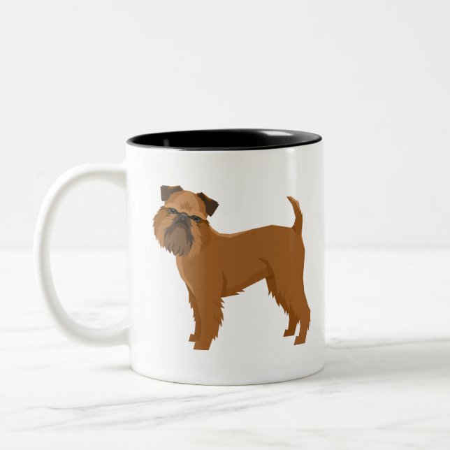 Caneca De Café Em Dois Tons Griffon Bruxellois (Esquerda)