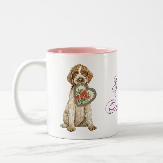 Caneca De Café Em Dois Tons Griffon Heart Mãe (Esquerda)