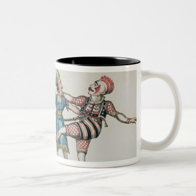 Caneca De Café Em Dois Tons Grimaldi e a alpaca, na pantomima popular (Direita)