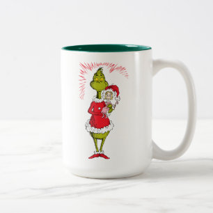 Caneca De Café Em Dois Tons Grinch segura Cindy Lou Quem