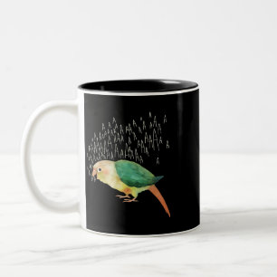 Caneca De Café Em Dois Tons Gritando com o Turquoise Pineapple Green Cheek Con