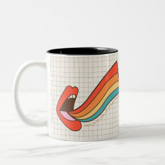 Caneca De Café Em Dois Tons Grite ao Senhor Retro Christian Faith