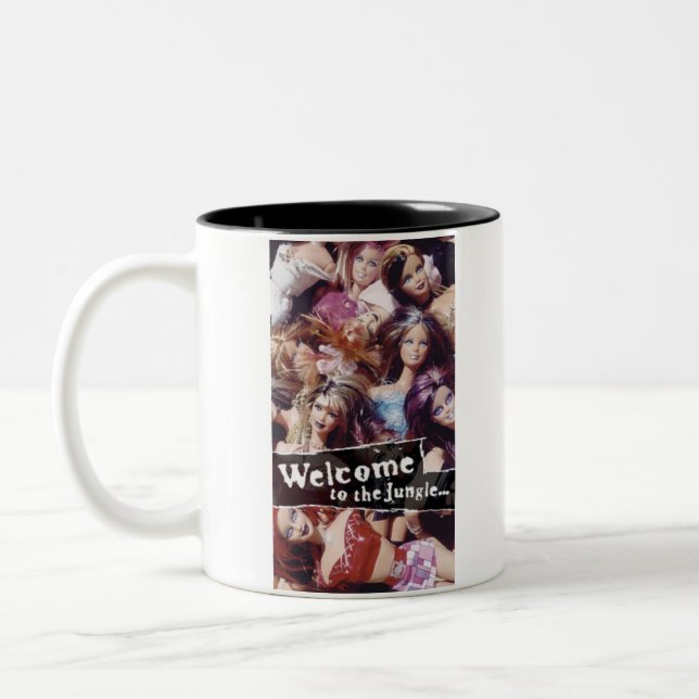 Caneca De Café Em Dois Tons grl da selva (Esquerda)