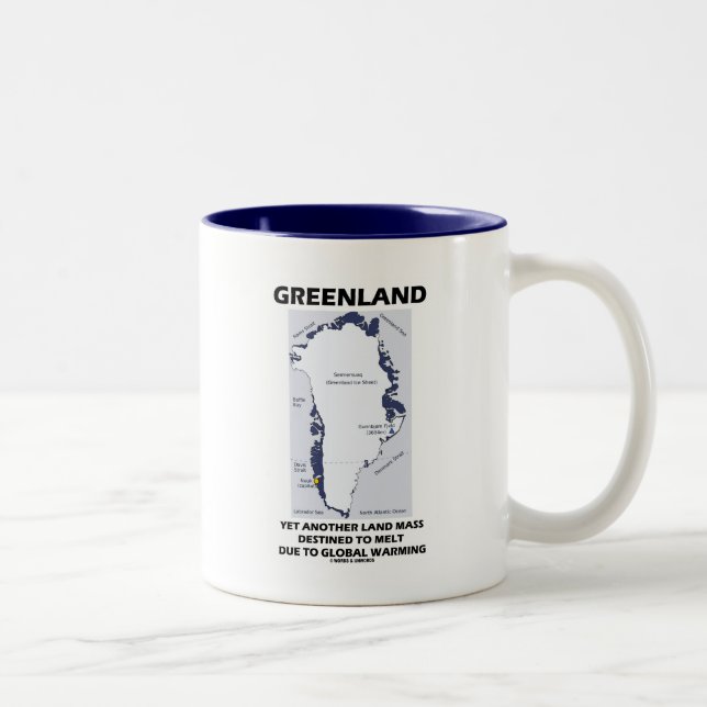 Caneca De Café Em Dois Tons Groelândia E Outra Massa Terrestre Destinada A Der (Direita)