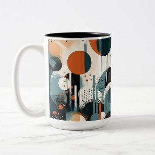 Caneca De Café Em Dois Tons Groove Escandinavo