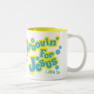 Caneca De Café Em Dois Tons Groovin' For Jesus Christian Mug