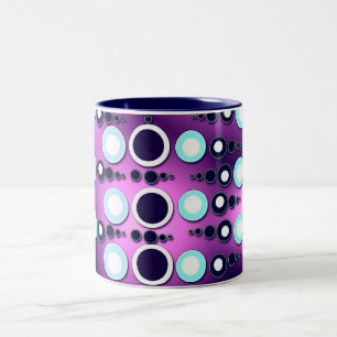 Caneca De Café Em Dois Tons Groovy Disco Dots Mug