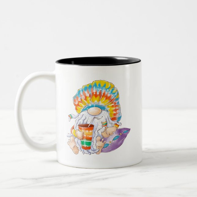 Caneca De Café Em Dois Tons Groovy Gnomy Coffee Mug (Esquerda)