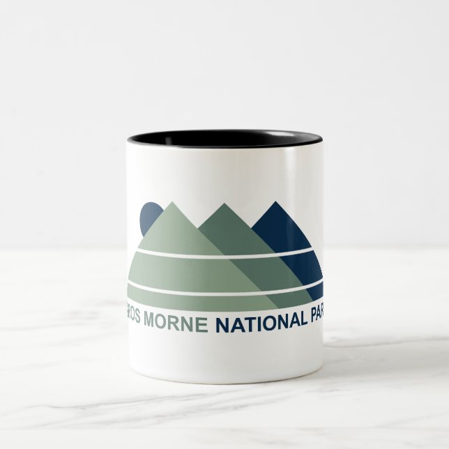 Caneca De Café Em Dois Tons Gros Morne National Park Mountain Sun (Centro)