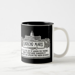 Caneca De Café Em Dois Tons Groucho Marx na política