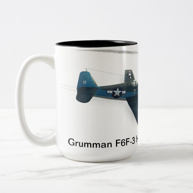Caneca De Café Em Dois Tons Grumman F6F-3 Hellcat (Esquerda)