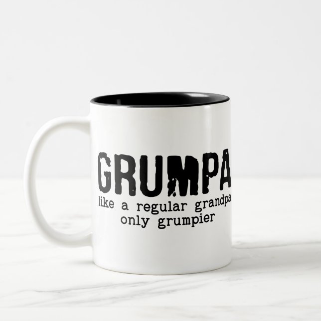 Caneca De Café Em Dois Tons Grumpa (Esquerda)