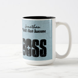 Caneca De Café Em Dois Tons Grunge azul V12 do CHEFE o mais impressionante do