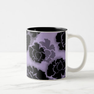 Caneca De Café Em Dois Tons Grungy Floral Decadence Mug, Lavanda