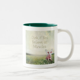 Caneca De Café Em Dois Tons Grunt se Você Acredita em Milagres Porco Voador