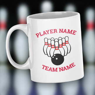 Caneca De Café Em Dois Tons Grupo de Boliches Personalizadas com Logotipo e No